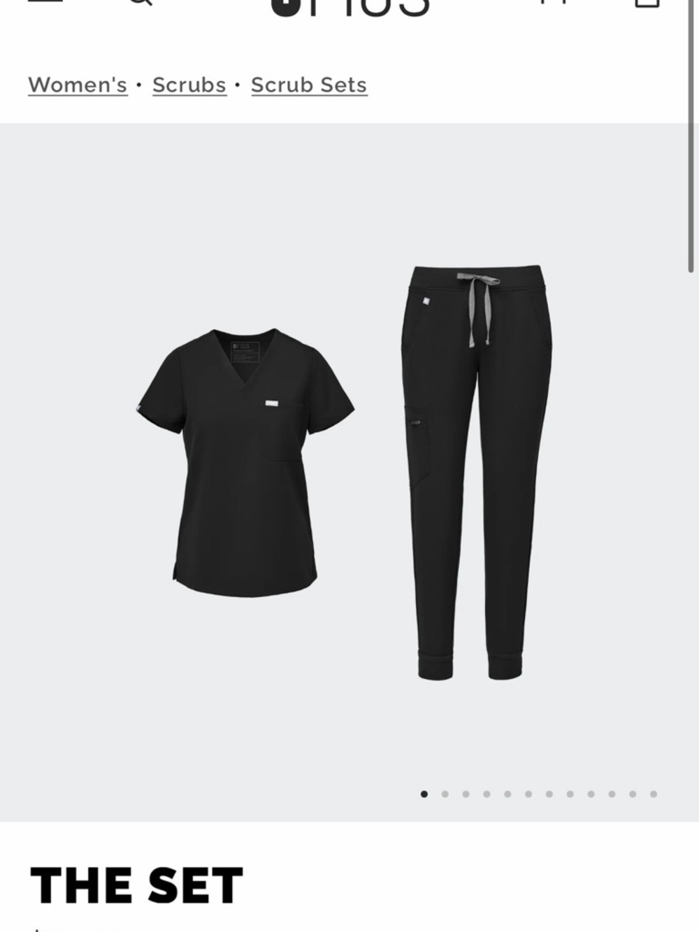 Women’s XS Black Catarina Top & S/Tall Zamora Jogger Scrub Pants